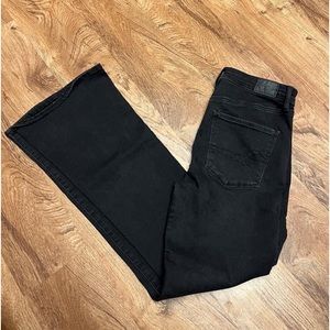 American Eagle black flares size 6